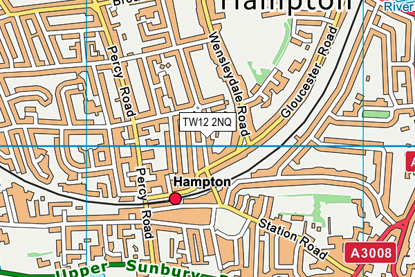 TW12 2NQ map - OS VectorMap District (Ordnance Survey)