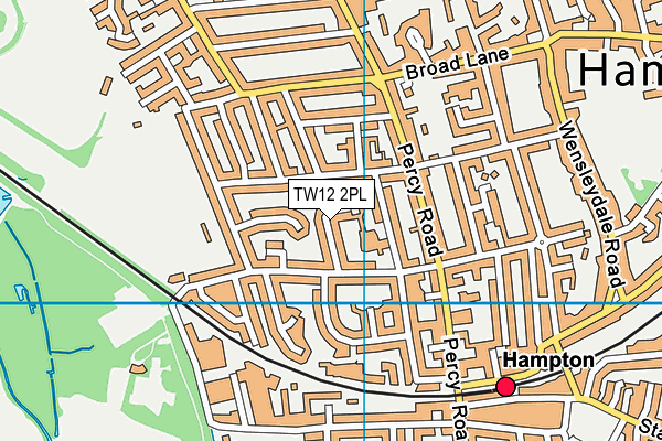 TW12 2PL map - OS VectorMap District (Ordnance Survey)