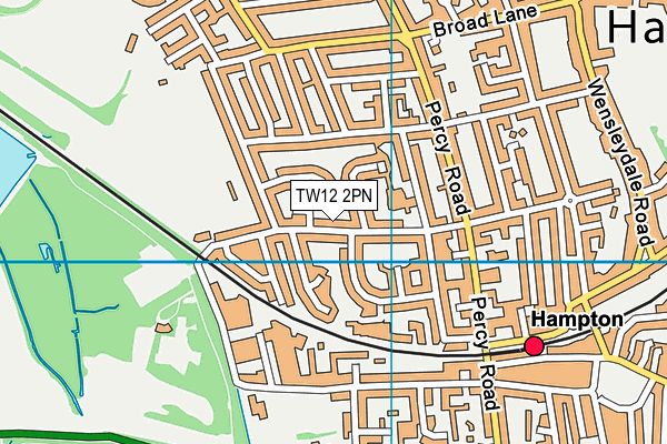 TW12 2PN map - OS VectorMap District (Ordnance Survey)