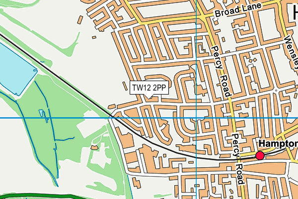 TW12 2PP map - OS VectorMap District (Ordnance Survey)