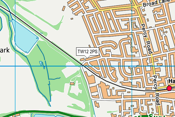 Hampton Rangers Jfc (Denis Chaplin Training Ground) map (TW12 2PS) - OS VectorMap District (Ordnance Survey)