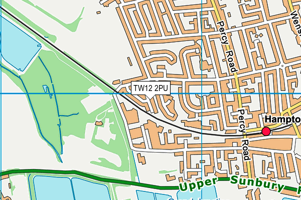 TW12 2PU map - OS VectorMap District (Ordnance Survey)