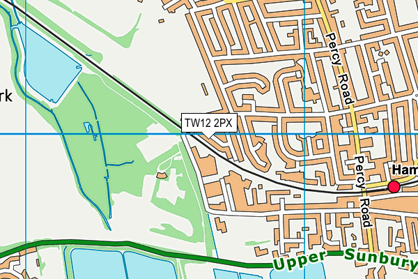 TW12 2PX map - OS VectorMap District (Ordnance Survey)