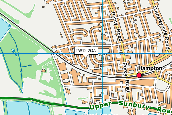 TW12 2QA map - OS VectorMap District (Ordnance Survey)