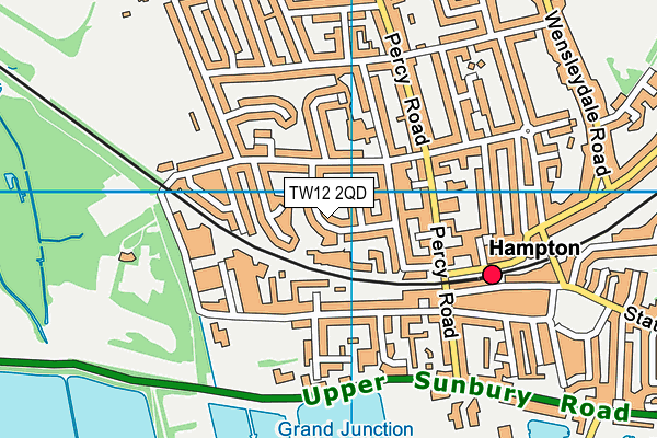 TW12 2QD map - OS VectorMap District (Ordnance Survey)