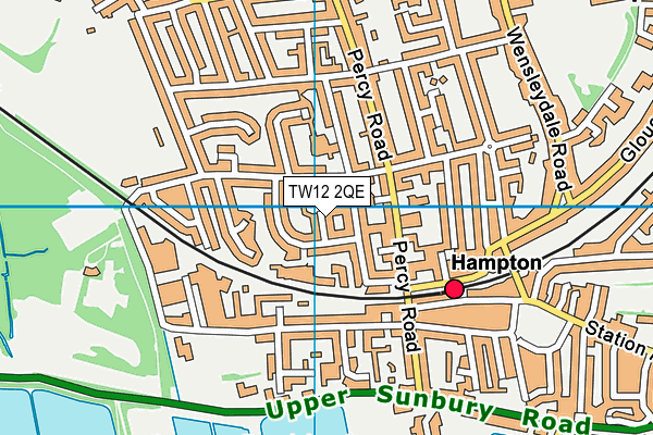 TW12 2QE map - OS VectorMap District (Ordnance Survey)