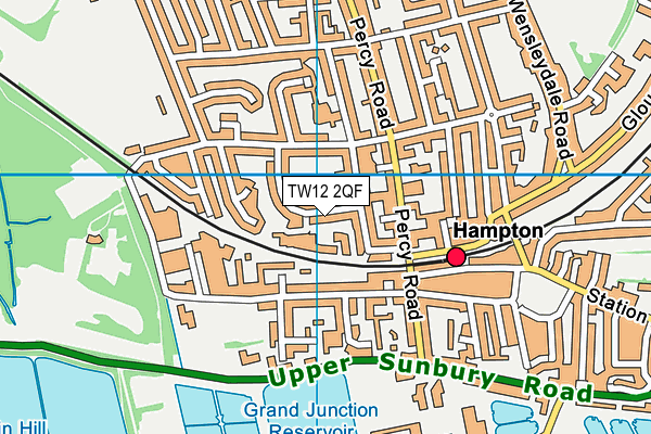 TW12 2QF map - OS VectorMap District (Ordnance Survey)