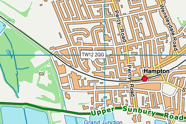 TW12 2QG map - OS VectorMap District (Ordnance Survey)