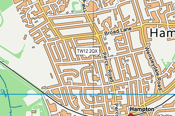 TW12 2QX map - OS VectorMap District (Ordnance Survey)