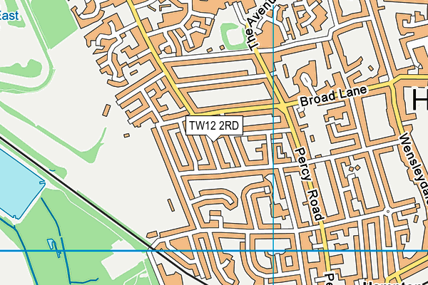 TW12 2RD map - OS VectorMap District (Ordnance Survey)
