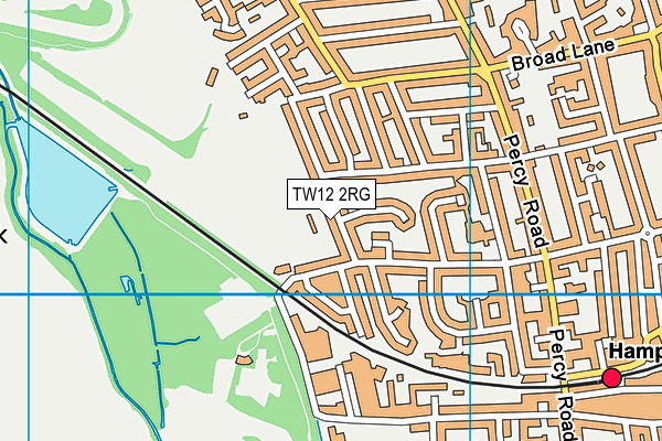 TW12 2RG map - OS VectorMap District (Ordnance Survey)