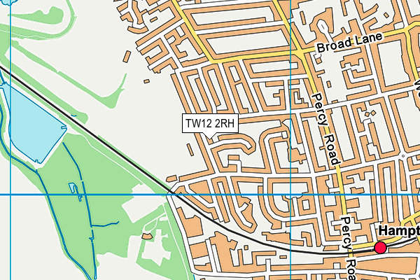 TW12 2RH map - OS VectorMap District (Ordnance Survey)