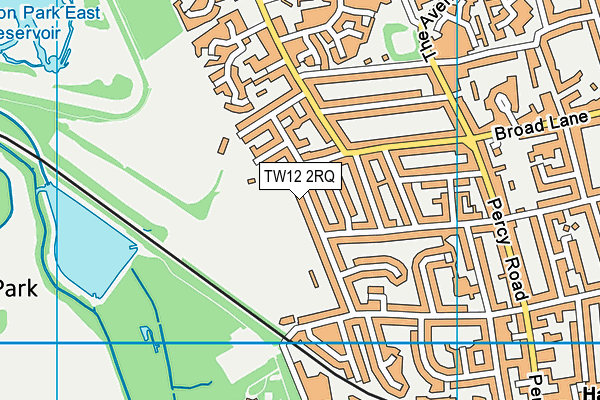 TW12 2RQ map - OS VectorMap District (Ordnance Survey)