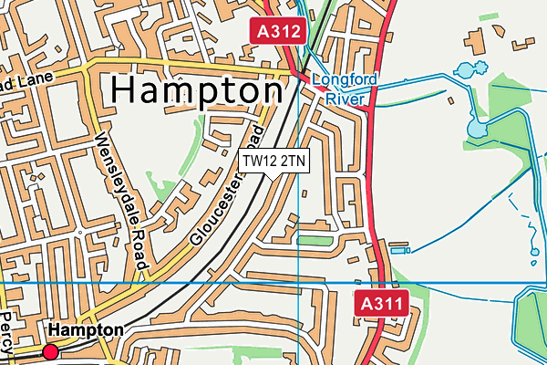 TW12 2TN map - OS VectorMap District (Ordnance Survey)