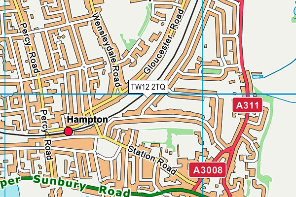 TW12 2TQ map - OS VectorMap District (Ordnance Survey)