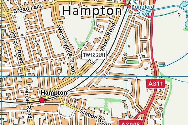 TW12 2UH map - OS VectorMap District (Ordnance Survey)
