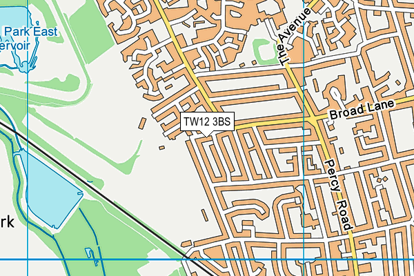 TW12 3BS map - OS VectorMap District (Ordnance Survey)