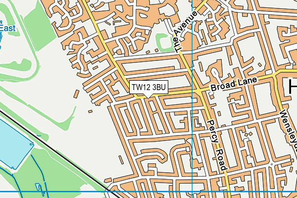 TW12 3BU map - OS VectorMap District (Ordnance Survey)