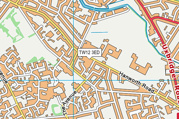 TW12 3ED map - OS VectorMap District (Ordnance Survey)