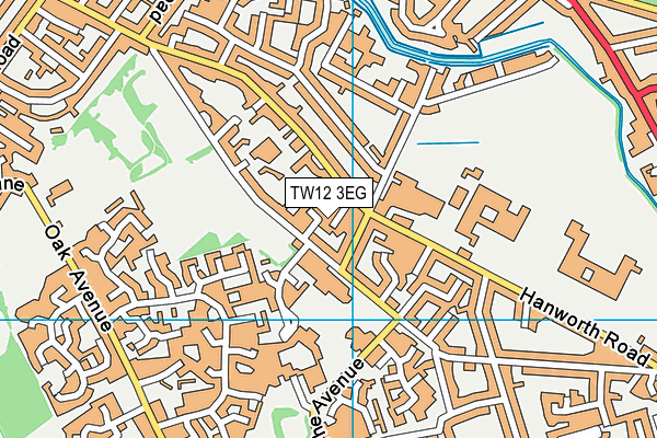 TW12 3EG map - OS VectorMap District (Ordnance Survey)