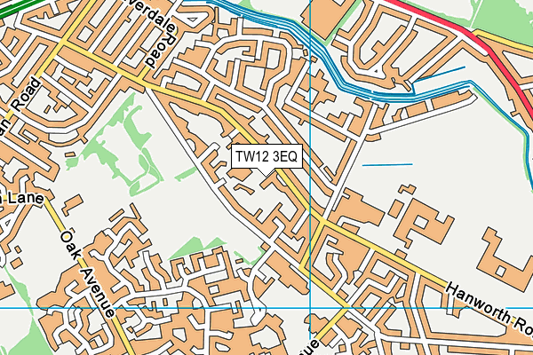 TW12 3EQ map - OS VectorMap District (Ordnance Survey)