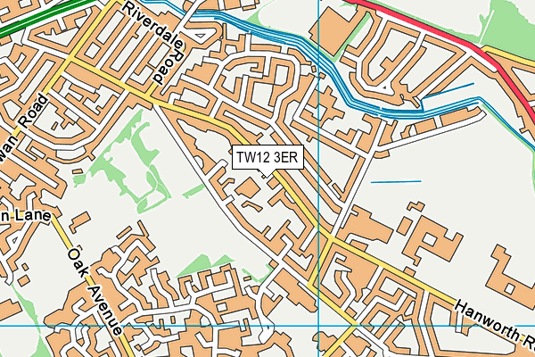 TW12 3ER map - OS VectorMap District (Ordnance Survey)