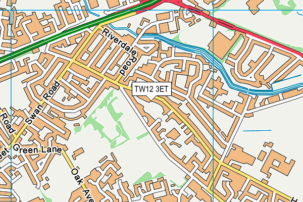 TW12 3ET map - OS VectorMap District (Ordnance Survey)