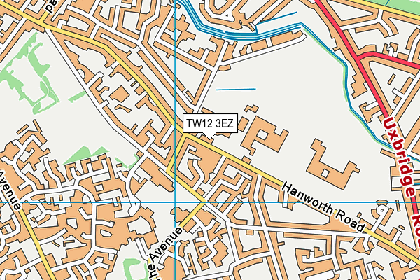 TW12 3EZ map - OS VectorMap District (Ordnance Survey)