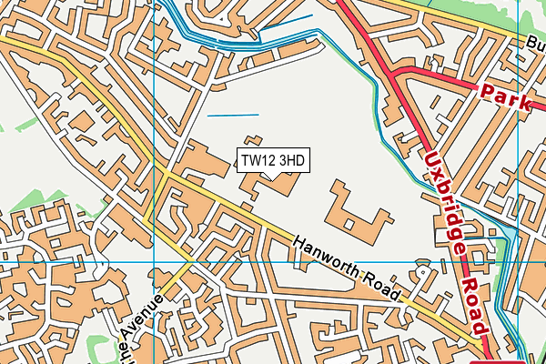 TW12 3HD map - OS VectorMap District (Ordnance Survey)