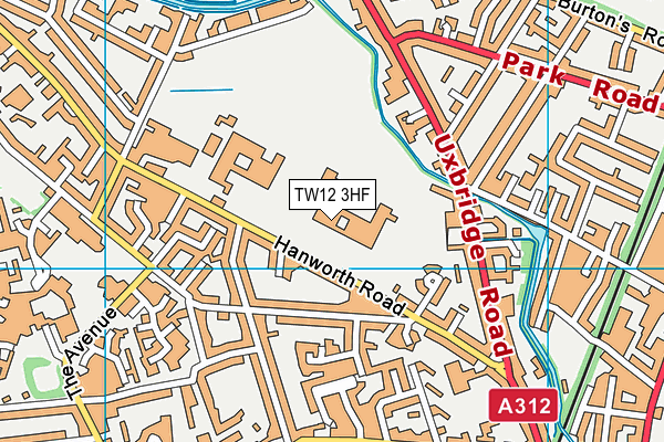 TW12 3HF map - OS VectorMap District (Ordnance Survey)
