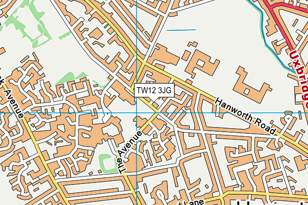 TW12 3JG map - OS VectorMap District (Ordnance Survey)