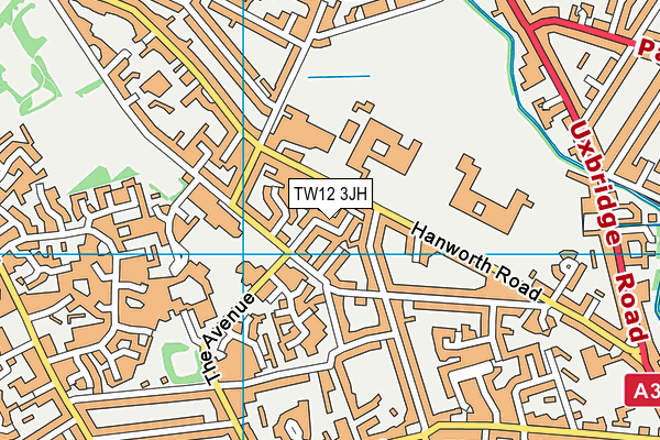 TW12 3JH map - OS VectorMap District (Ordnance Survey)