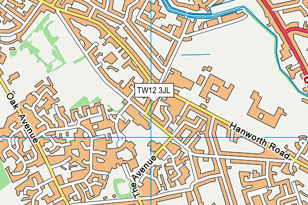 TW12 3JL map - OS VectorMap District (Ordnance Survey)