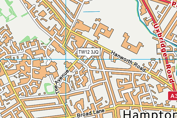 TW12 3JQ map - OS VectorMap District (Ordnance Survey)