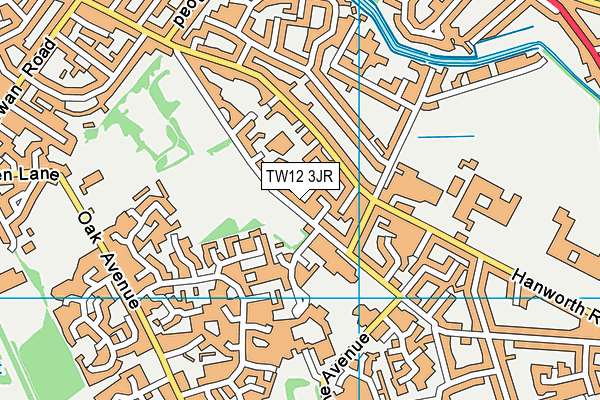 TW12 3JR map - OS VectorMap District (Ordnance Survey)