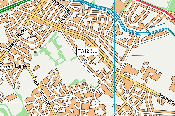 TW12 3JU map - OS VectorMap District (Ordnance Survey)