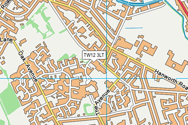 TW12 3LT map - OS VectorMap District (Ordnance Survey)
