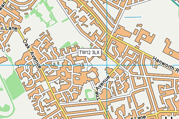 TW12 3LX map - OS VectorMap District (Ordnance Survey)
