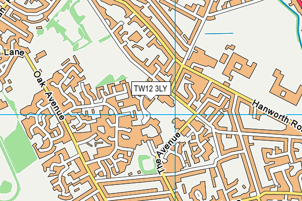 TW12 3LY map - OS VectorMap District (Ordnance Survey)