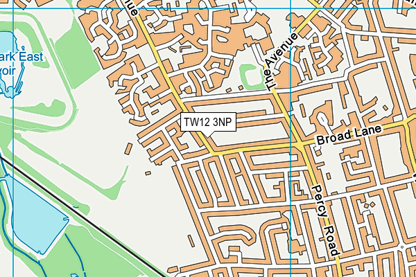TW12 3NP map - OS VectorMap District (Ordnance Survey)