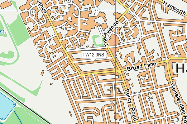 TW12 3NS map - OS VectorMap District (Ordnance Survey)
