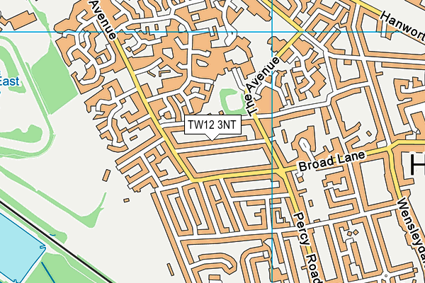TW12 3NT map - OS VectorMap District (Ordnance Survey)