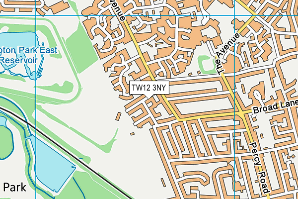 TW12 3NY map - OS VectorMap District (Ordnance Survey)
