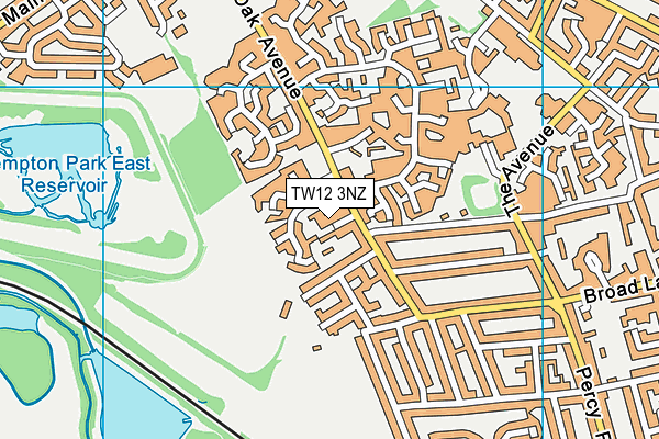 TW12 3NZ map - OS VectorMap District (Ordnance Survey)