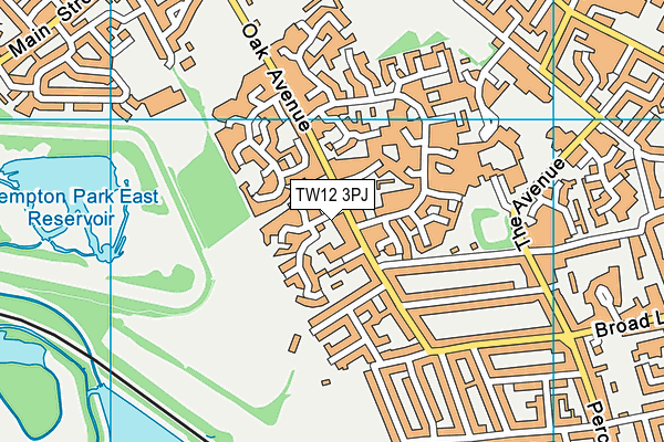 TW12 3PJ map - OS VectorMap District (Ordnance Survey)