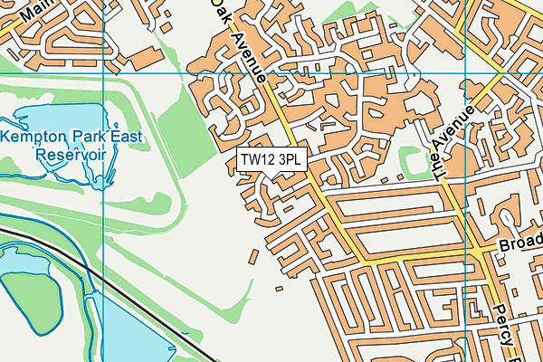 TW12 3PL map - OS VectorMap District (Ordnance Survey)