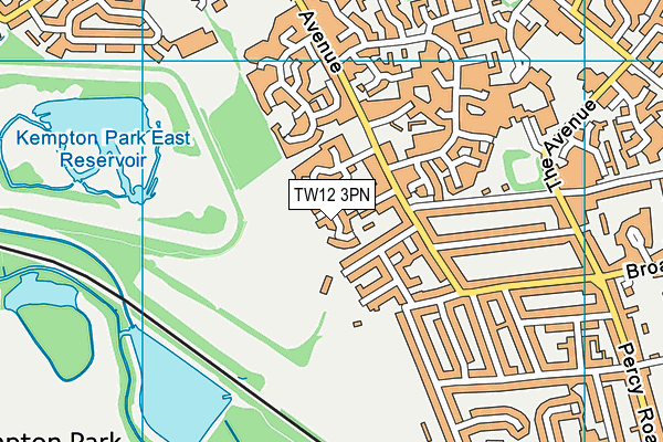 TW12 3PN map - OS VectorMap District (Ordnance Survey)