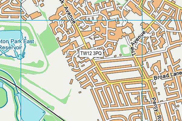 TW12 3PQ map - OS VectorMap District (Ordnance Survey)