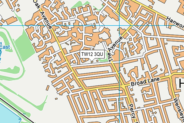 TW12 3QU map - OS VectorMap District (Ordnance Survey)