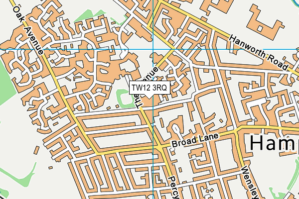 TW12 3RQ map - OS VectorMap District (Ordnance Survey)